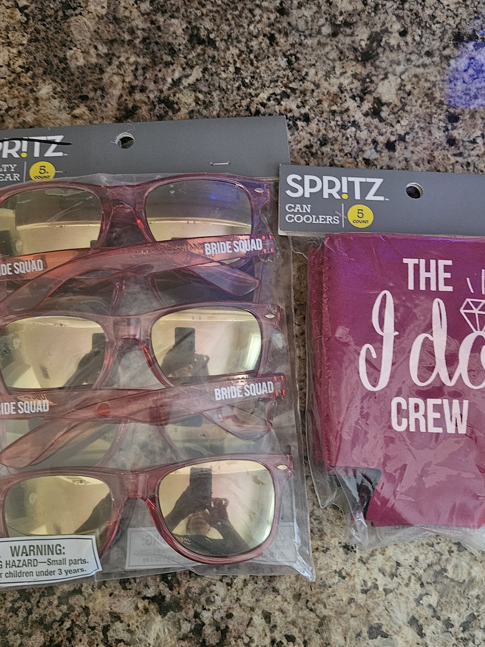 BRIDE SQUAD Sunglasses & 'I Do' Crew Can Coolers/Koozies